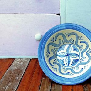 Lebrillo cerámica flor XVII