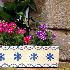 Jardinera rectangular cerámica Baeza