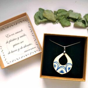 Colgante cerámica Lágrima Nenúfar