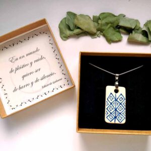 Colgante cerámica Rectangular Rombos