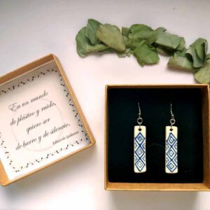 Pendientes cerámica Rectangulares Rombos