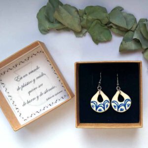 Pendientes cerámica Lágrima Nenúfar