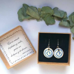 Pendientes cerámica Redondos Espiral